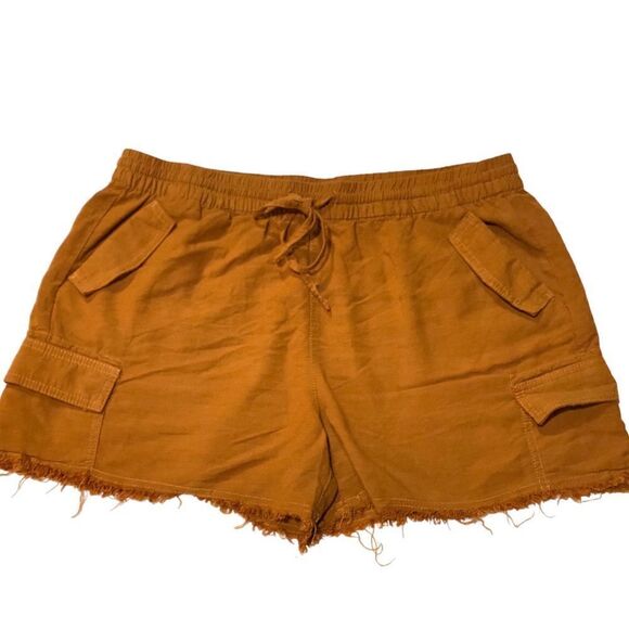 A.N.A Copper Canyon Rayon Blend Elastic Waist Frayed Bottom Shorts - Picture 2 of 8
